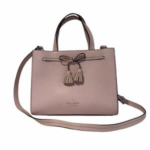 🌸 Kate Spade Hayes Small Satchel | Blush Pink Bow & Tassel 🌸
